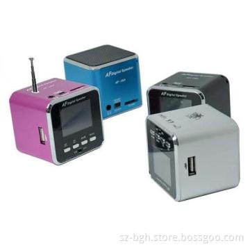 portable USB TF card speaker with lyric display, clock, alarm